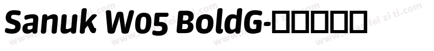 Sanuk W05 BoldG字体转换